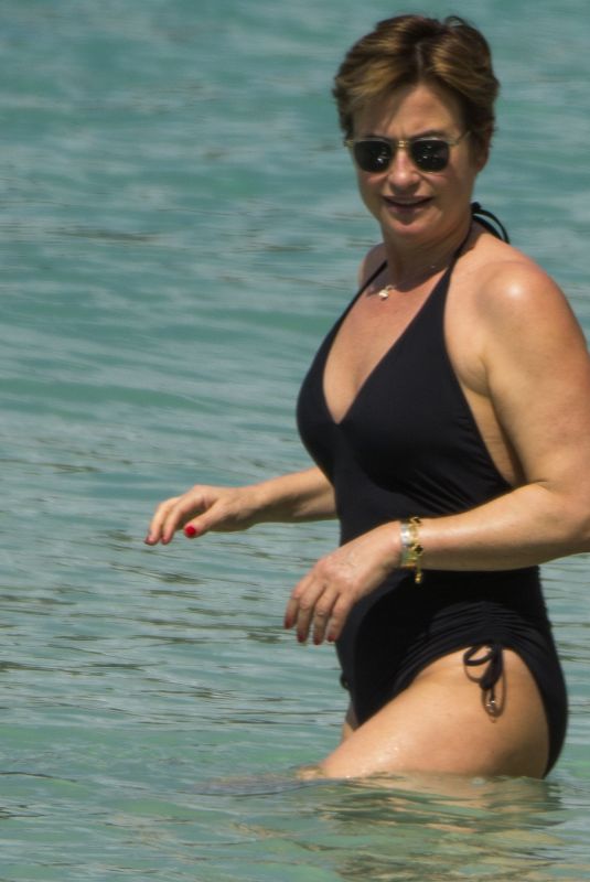 EMMA FORBES in Swimsuit on the Beach in Barbados 12/27/2018
