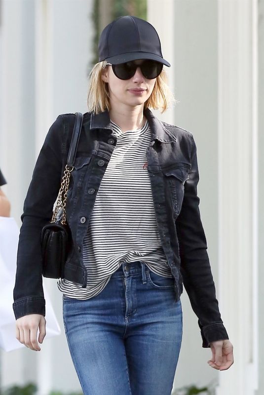 EMMA ROBERTS in Denim Out Shopping in Los Angeles 12/24/2018