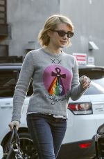 EMMA ROBERTS Leaves Nine Zero One in West Hollywood 11/30/2018
