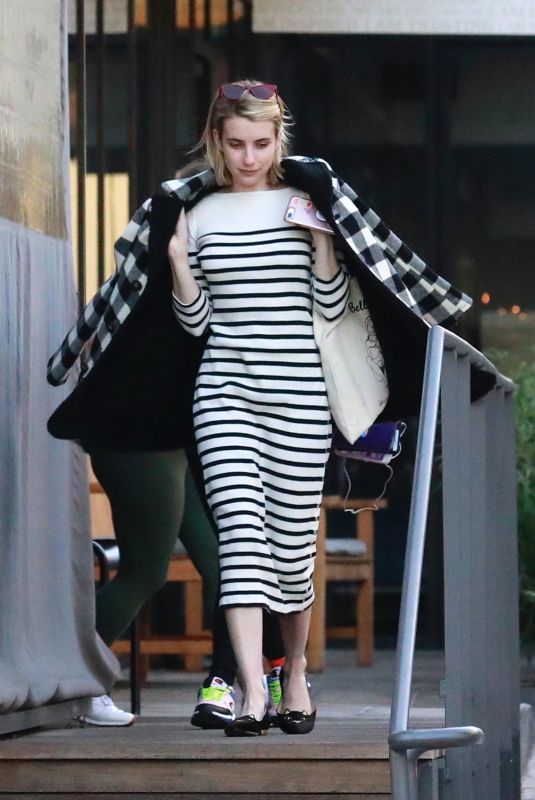 EMMA ROBERTS Out for Dinner in Los Angeles 12/30/2018