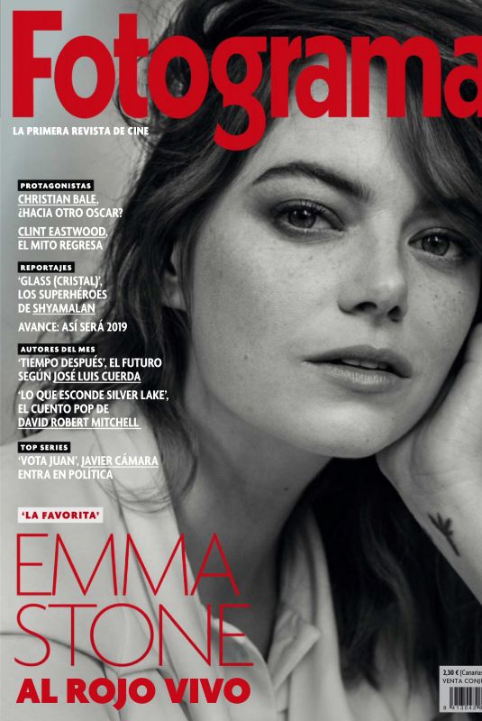 EMMA STONE in Fotogramas Magazine, January 2019