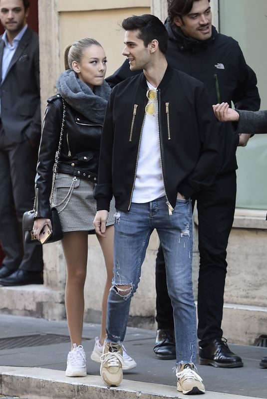 ESTER EXPOSITO and Alvaro Rico Out in Rome 12/03/2018