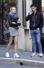 ESTER EXPOSITO and Alvaro Rico Out in Rome 12/03/2018
