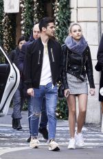 ESTER EXPOSITO and Alvaro Rico Out in Rome 12/03/2018