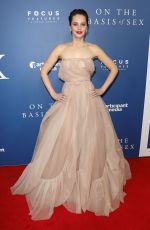 FELICITY JONE at On the Basis of Sex Premiere in New York 12/16/2018