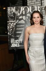 FELICITY JONES at Dujour Magazine Winter Issue Celebration in New York 12/17/2018