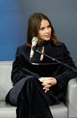 FELICITY JONES at SiriusXM Entertainment Weekly Radio Spotlight in New York 12/13/2018