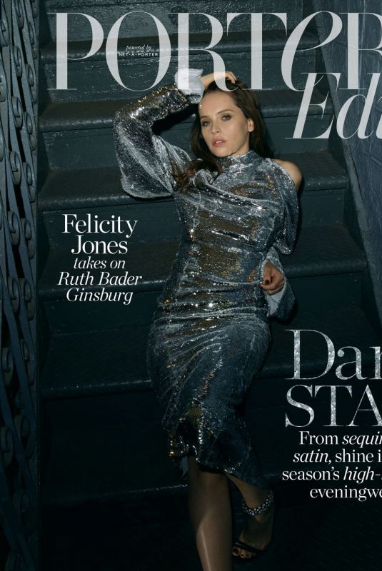 FELICITY JONES in The Edit by Net-a-porter, December 2018