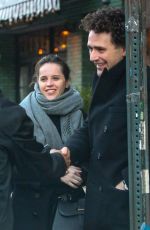 FELICITY JONES Leaves Her Hotel in New York 12/21/2018