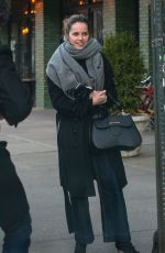 FELICITY JONES Leaves Her Hotel in New York 12/21/2018
