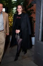 FELICITY JONES Night Out in New York 12/17/2018