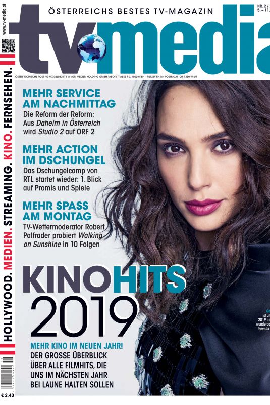 GAL GADOT on the Cover of TV Media Magazine, January 2019