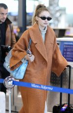 GIGI HADID Arrives at Airport in Milan 12/06/2018