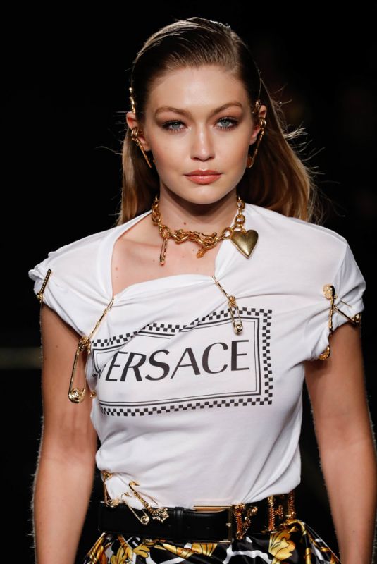 GIGI HADID at Versace Pre-fall 2019 Runway Show in New York 12/02/2018