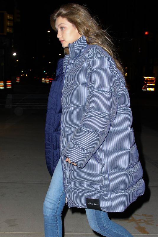GIGI HADID Night Out in New York 12/10/2018
