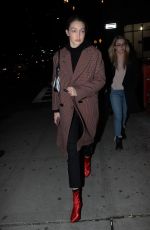 GIGI HADID Night Out in New York 12/30/2018