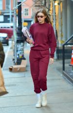 GIGI HADID Out and About in New York 12/07/2018