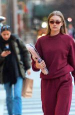 GIGI HADID Out and About in New York 12/07/2018