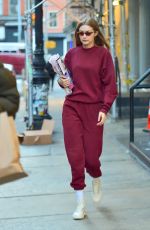 GIGI HADID Out and About in New York 12/07/2018