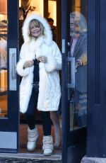 GOLDIE HAWN Out Shopping in Aspen 12/23/2018