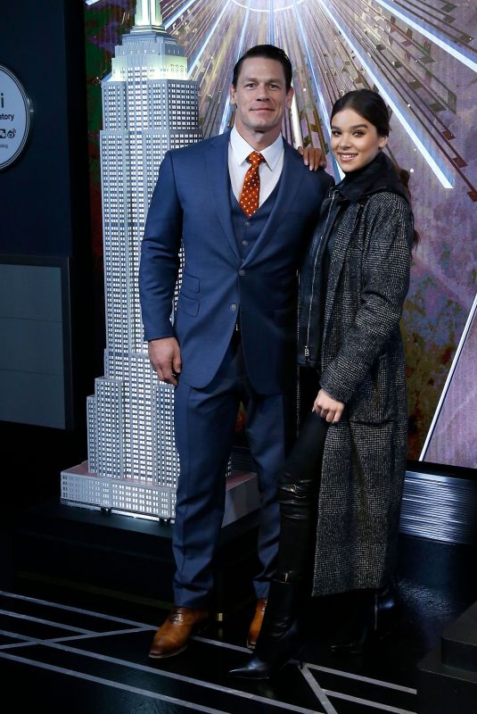 HAILEE STEINFELD and John Cena at Empire State Building in New York 12/20/2018