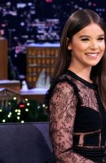 HAILEE STEINFELD at Tonight Show with Jimmy Fallon in New York 12/19/2018