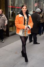 HAILEE STEINFELD Leaves SiriusXM Studios in New York 12/20/2018