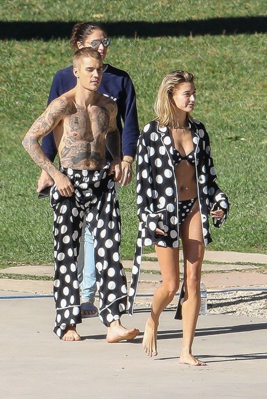 HAILEY and Justin BIEBER on the Set of a Photoshoot in Los Angeles 12/04/2018