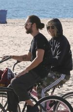 HEIDI KLUM and Tom Kaulitz at a Bike Ride in Santa Monica 12/29/2018