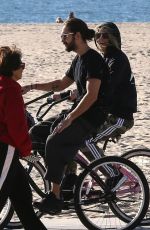 HEIDI KLUM and Tom Kaulitz at a Bike Ride in Santa Monica 12/29/2018