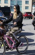 HEIDI KLUM and Tom Kaulitz at a Bike Ride in Santa Monica 12/29/2018