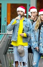 HEIDI KLUM and Tom Kaulitz at Disneyland in Anaheim 12/23/2018