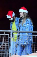 HEIDI KLUM and Tom Kaulitz at Disneyland in Anaheim 12/23/2018
