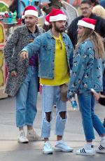 HEIDI KLUM and Tom Kaulitz at Disneyland in Anaheim 12/23/2018