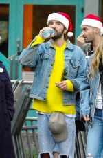 HEIDI KLUM and Tom Kaulitz at Disneyland in Anaheim 12/23/2018
