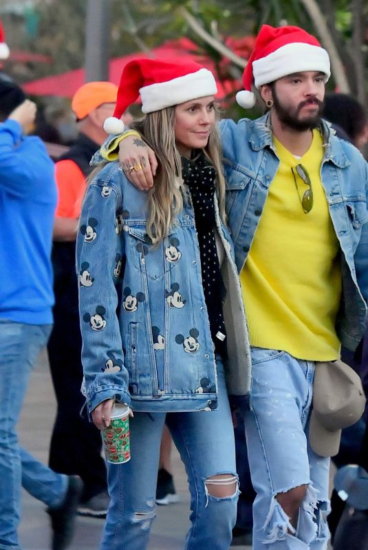 HEIDI KLUM and Tom Kaulitz at Disneyland in Anaheim 12/23/2018