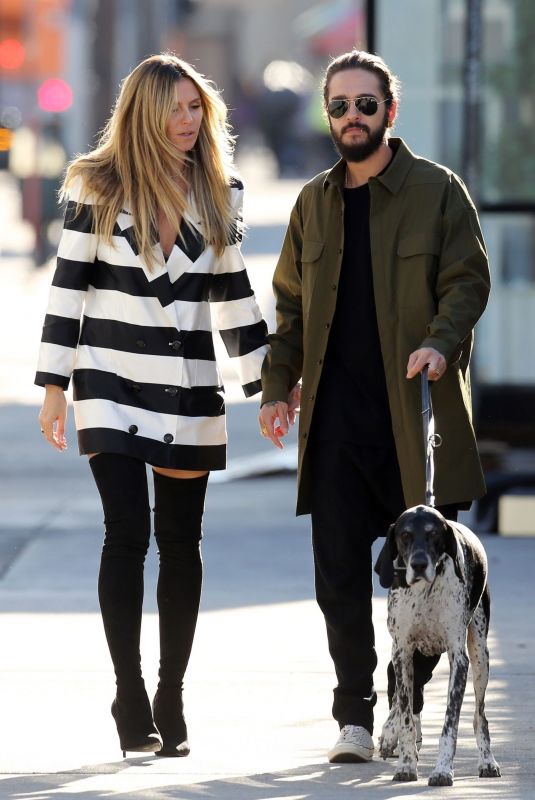HEIDI KLUM and Tom Kaulitz Out with His Dog in Los Angeles 12/03/2018