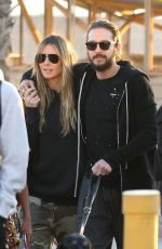 HEIDI KLUM and Tom Kaulitz Out with Their Dog in Santa Monica 12/29/2018
