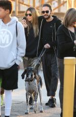 HEIDI KLUM and Tom Kaulitz Out with Their Dog in Santa Monica 12/29/2018