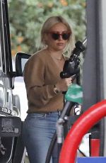 HILARY DUFF at a Gas Station in Beverly Hills 12/14/2018