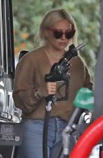 HILARY DUFF at a Gas Station in Beverly Hills 12/14/2018