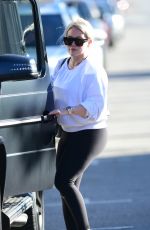 HILARY DUFF Leaves a Gym in Los Angeles 12/19/2018
