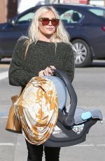 HILARY DUFF Shopping at Paper Source in Los Angeles 12/13/2018