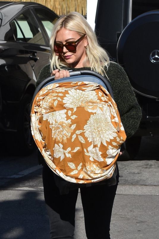 HILARY DUFF Shopping at Paper Source in Los Angeles 12/13/2018
