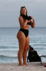 ISKRA ALWRENCE in Bikini at a Beach in Miami 12/10/2018