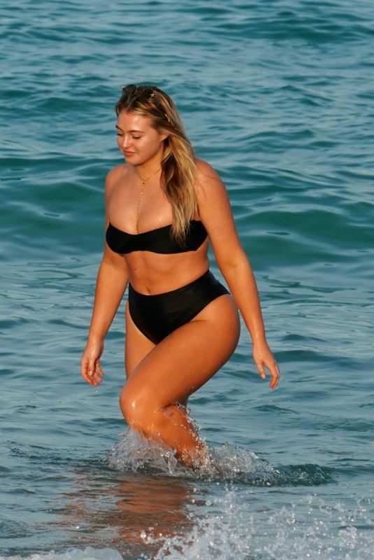 ISKRA ALWRENCE in Bikini at a Beach in Miami 12/10/2018