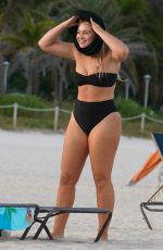 ISKRA ALWRENCE in Bikini at a Beach in Miami 12/10/2018