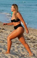 ISKRA ALWRENCE in Bikini at a Beach in Miami 12/10/2018