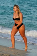ISKRA ALWRENCE in Bikini at a Beach in Miami 12/10/2018