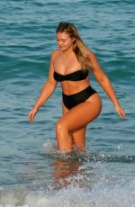 ISKRA ALWRENCE in Bikini at a Beach in Miami 12/10/2018